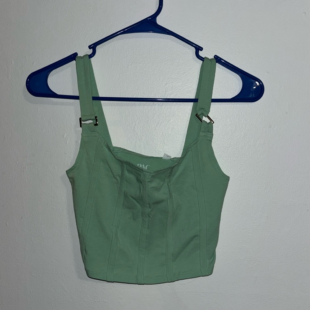 Pacsun Mint Corset Crop Top Size Small New